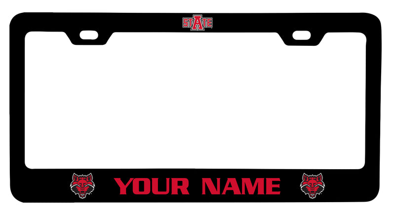 Arkansas State Customizable Metal License Plate Frame Officially Licensed Collegiate Product  