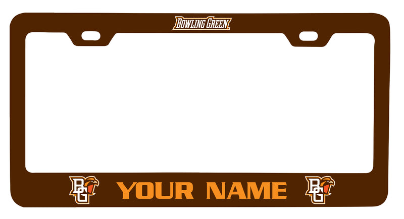 Bowling Green Falcons Customizable Metal License Plate Frame Officially Licensed Collegiate Product  