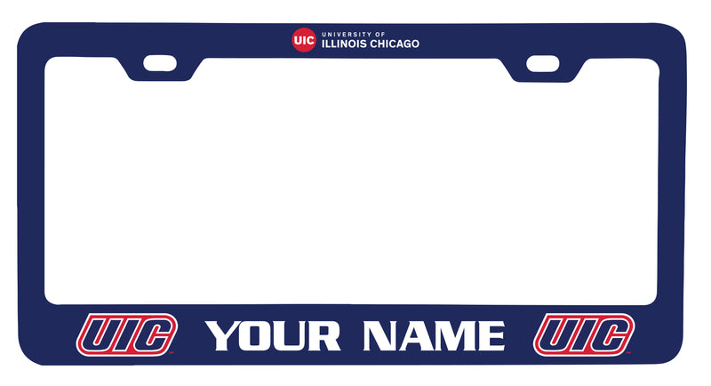 University of Illinois at Chicago Customizable Metal License Plate Frame Officially Licensed Collegiate Product  