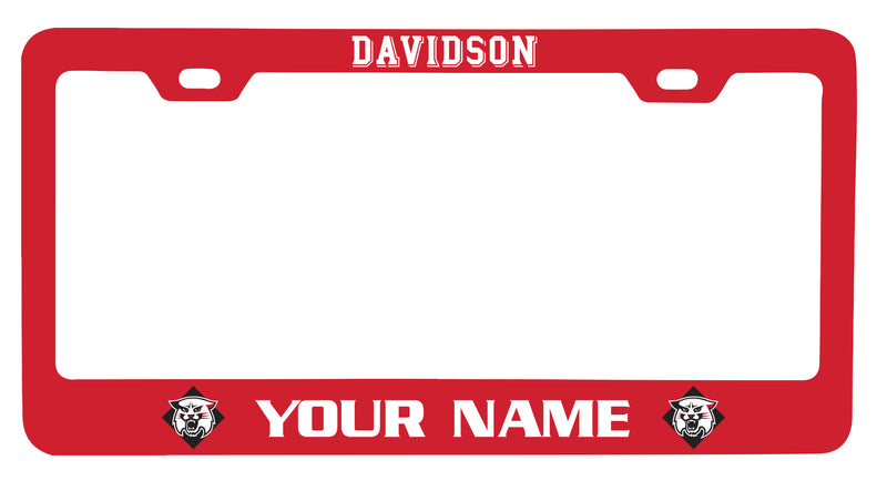 Davidson College Customizable Metal License Plate Frame Officially Licensed Collegiate Product  