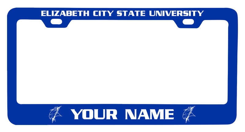Elizabeth City State University Customizable Metal License Plate Frame Officially Licensed Collegiate Product  