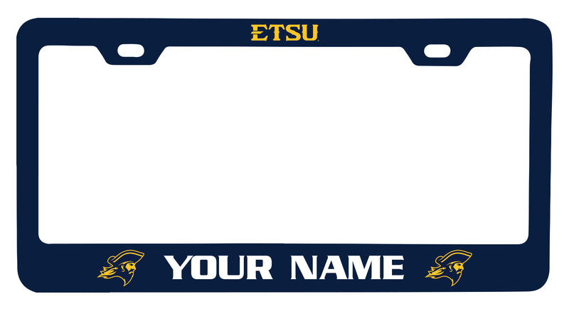 East Tennessee State University Customizable Metal License Plate Frame Officially Licensed Collegiate Product  