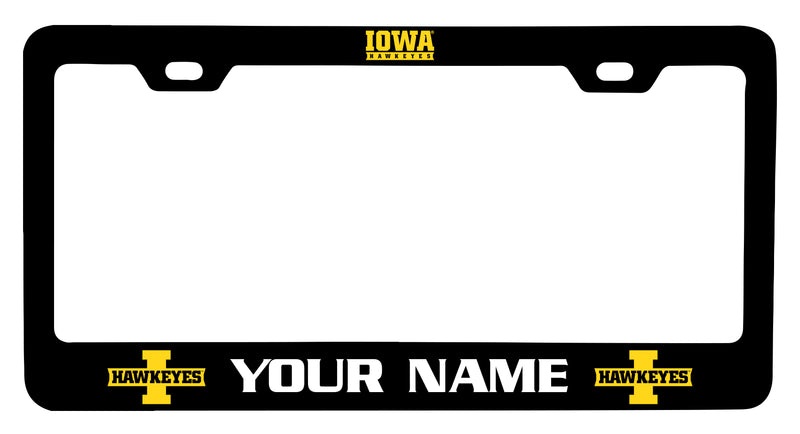 Iowa Hawkeyes Customizable Metal License Plate Frame Officially Licensed Collegiate Product  