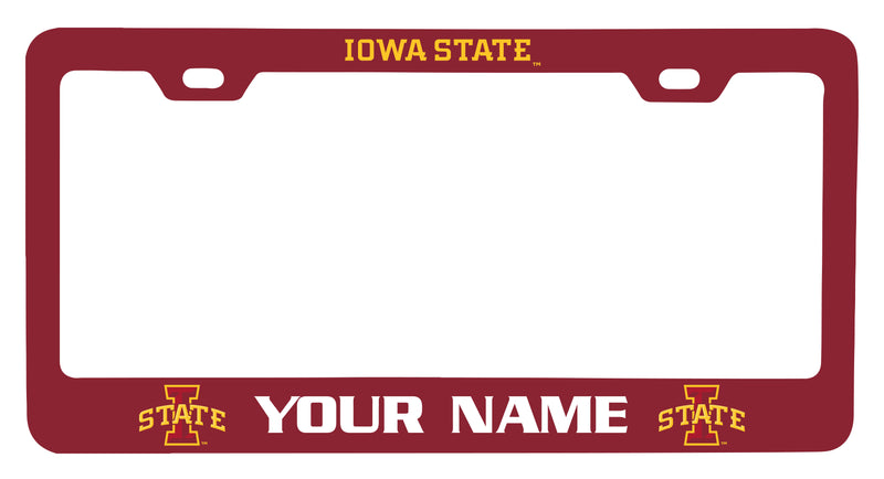 Iowa State Cyclones Customizable Metal License Plate Frame Officially Licensed Collegiate Product  