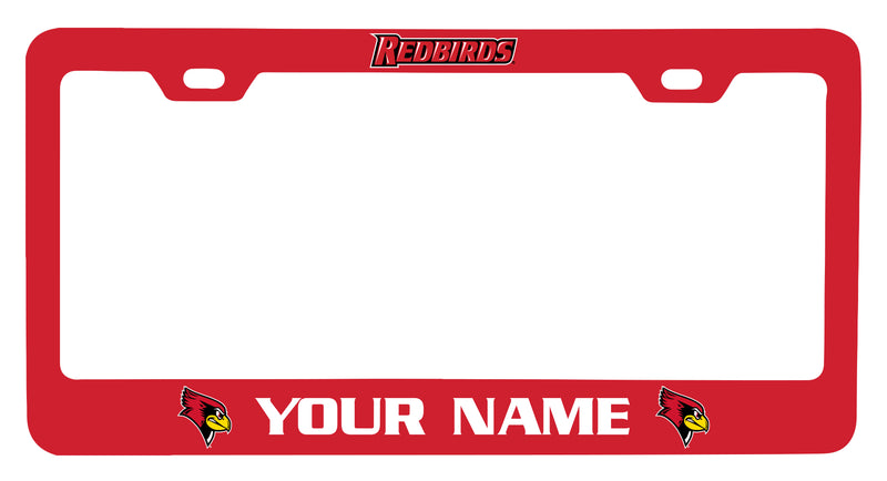 Illinois State Redbirds Customizable Metal License Plate Frame Officially Licensed Collegiate Product  