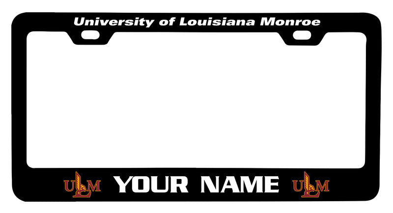 University of Louisiana Monroe Customizable Metal License Plate Frame Officially Licensed Collegiate Product  