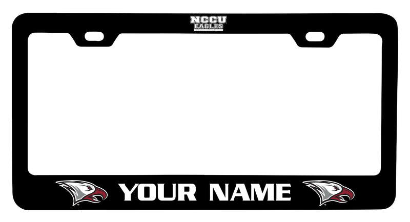 North Carolina Central Eagles Customizable Metal License Plate Frame Officially Licensed Collegiate Product  