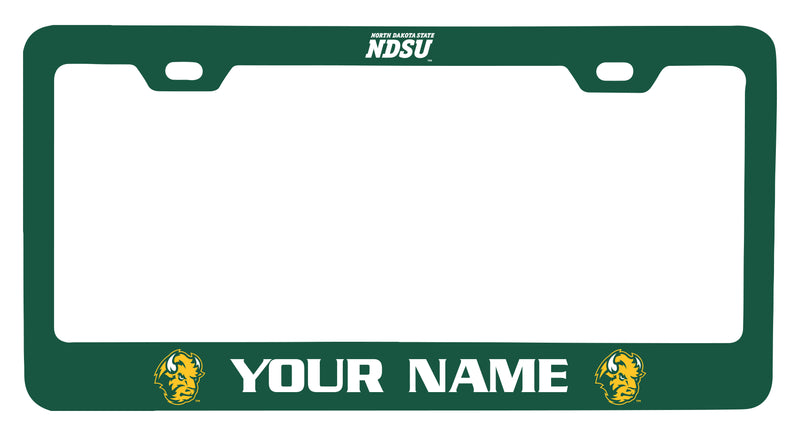 North Dakota State Bison Customizable Metal License Plate Frame Officially Licensed Collegiate Product  