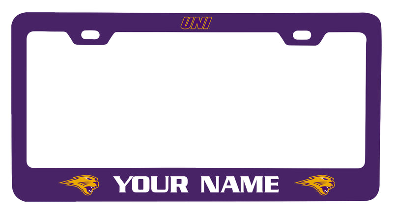 Northern Iowa Panthers Customizable Metal License Plate Frame Officially Licensed Collegiate Product  