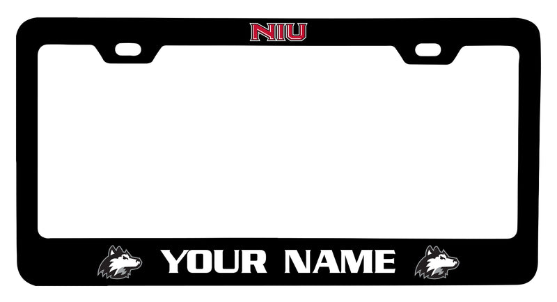 Northern Illinois Huskies Customizable Metal License Plate Frame Officially Licensed Collegiate Product  