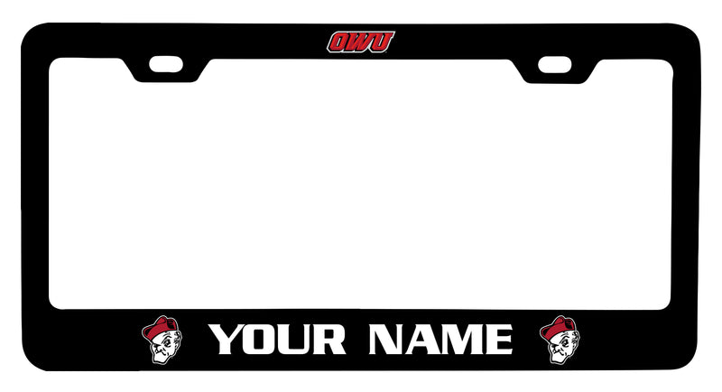 Ohio Wesleyan University Customizable Metal License Plate Frame Officially Licensed Collegiate Product  