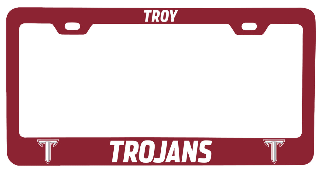 NCAA Troy University Trojans License Plate Frame - Colorful Heavy Gauge Metal, Officially Licensed