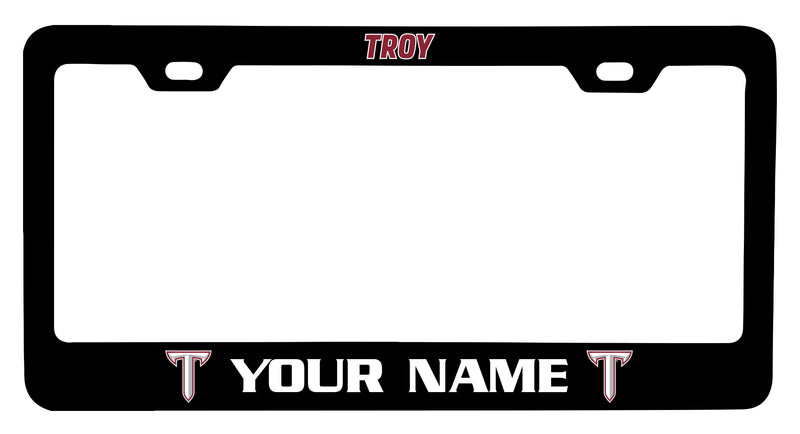 Troy University Customizable Metal License Plate Frame Officially Licensed Collegiate Product  
