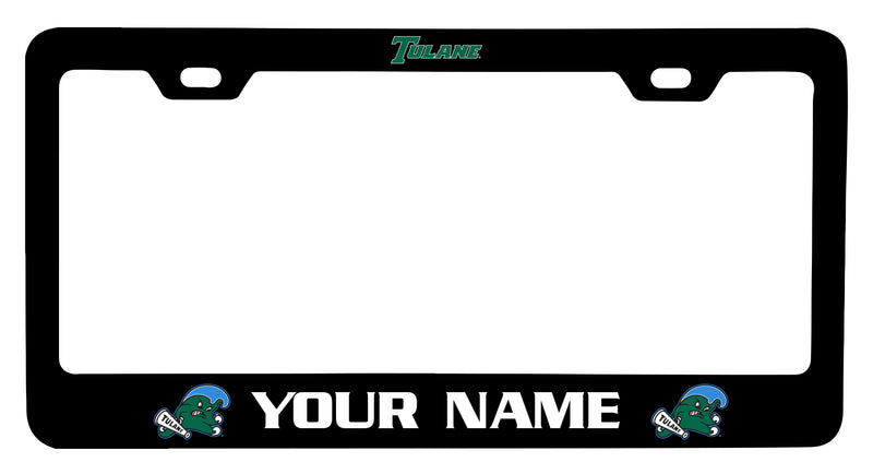 Tulane University Green Wave Customizable Metal License Plate Frame Officially Licensed Collegiate Product  