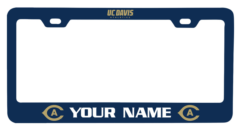 UC Davis Aggies Customizable Metal License Plate Frame Officially Licensed Collegiate Product  