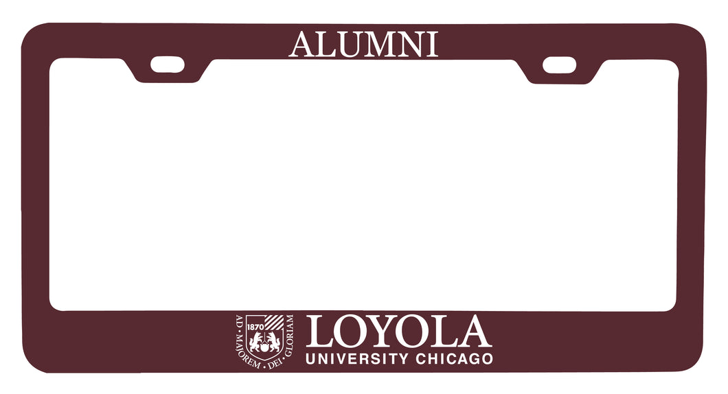 NCAA Loyola University Ramblers Alumni License Plate Frame - Colorful Heavy Gauge Metal, Officially Licensed