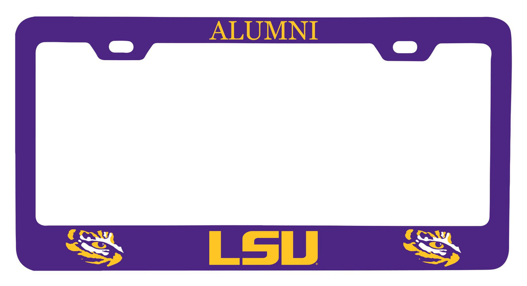 NCAA LSU Tigers Alumni License Plate Frame - Colorful Heavy Gauge Metal, Officially Licensed