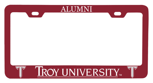 NCAA Troy University Alumni License Plate Frame - Colorful Heavy Gauge Metal, Officially Licensed