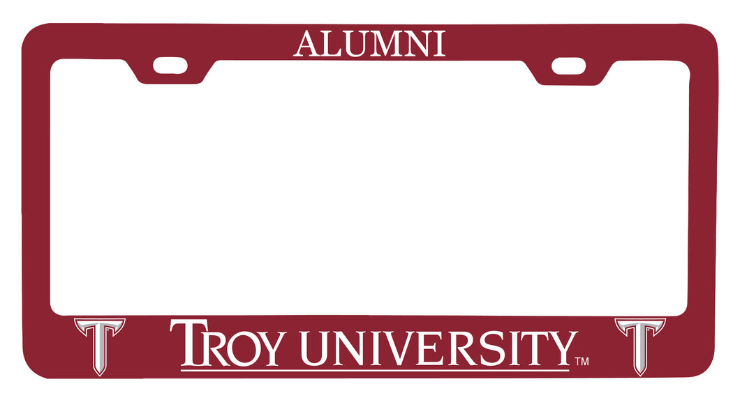NCAA Troy University Alumni License Plate Frame - Colorful Heavy Gauge Metal, Officially Licensed
