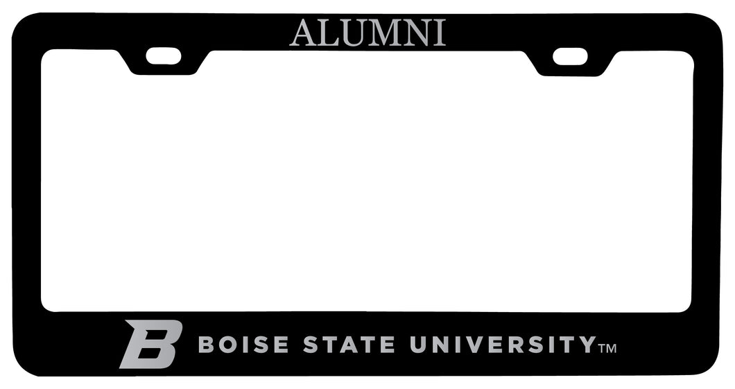 Boise State Broncos Alumni Engraved Metal License Plate Frame Black Officially Licensed