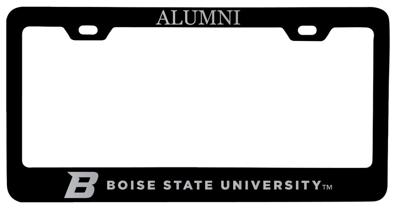Boise State Broncos Alumni Engraved Metal License Plate Frame Black Officially Licensed