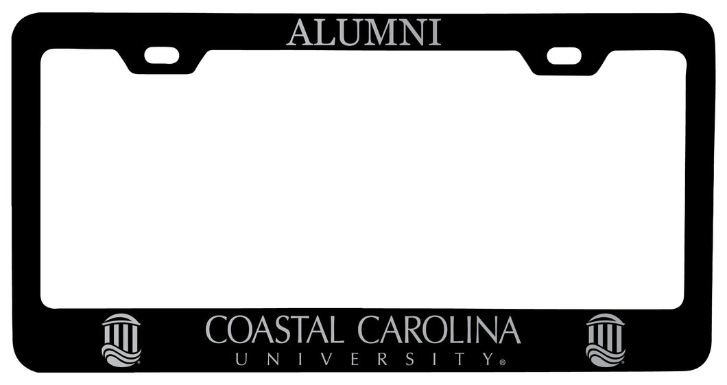 Coastal Carolina University Alumni Engraved Metal License Plate Frame Black Officially Licensed