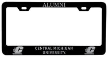 Load image into Gallery viewer, Central Michigan University Alumni Engraved Metal License Plate Frame Black Officially Licensed
