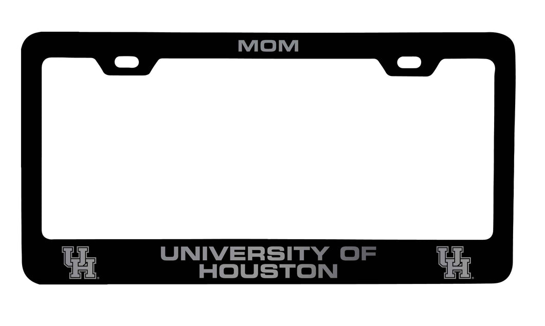 University of Houston NCAA Laser-Engraved Metal License Plate Frame - Choose Black or White Color