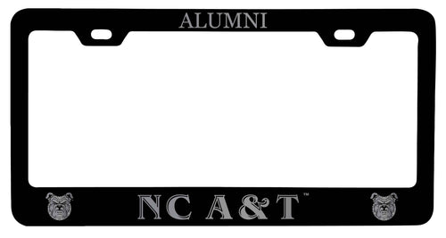 North Carolina A&T State Aggies NCAA Laser-Engraved Metal License Plate Frame - Choose Black or White Color