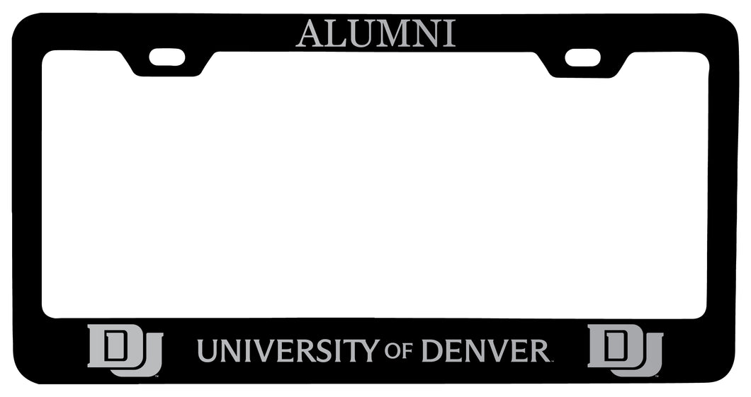 University of Denver Pioneers Alumni Engraved Metal License Plate Frame