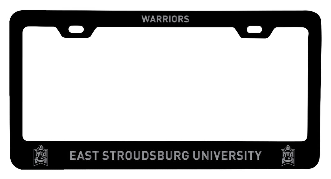 East Stroudsburg University NCAA Laser-Engraved Metal License Plate Frame - Choose Black or White Color