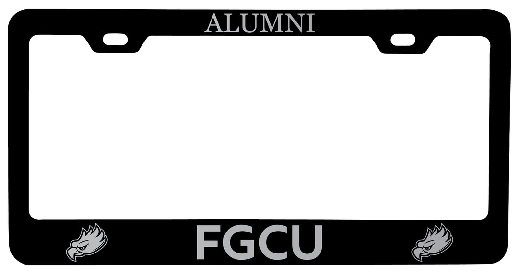 Florida Gulf Coast Eagles Alumni Engraved Metal License Plate Frame Black Officially Licensed