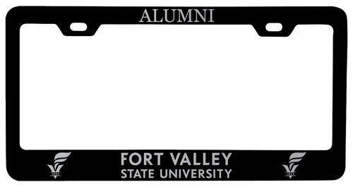 Fort Valley State University Alumni Engraved Metal License Plate Frame Black Officially Licensed