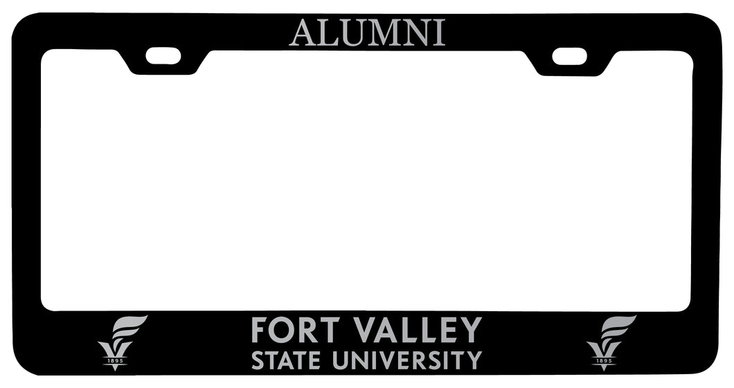 Fort Valley State University Alumni Engraved Metal License Plate Frame Black Officially Licensed
