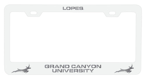 Grand Canyon University Lopes Engraved Metal License Plate Frame White Officially Licensed Collegiate Product White