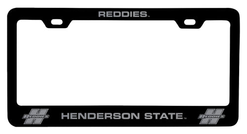 Henderson State Reddies Engraved Metal License Plate Frame Black Officially Licensed Collegiate Product Black