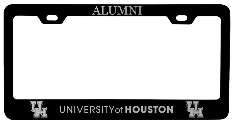 University of Houston Alumni Engraved Metal License Plate Frame Black Officially Licensed