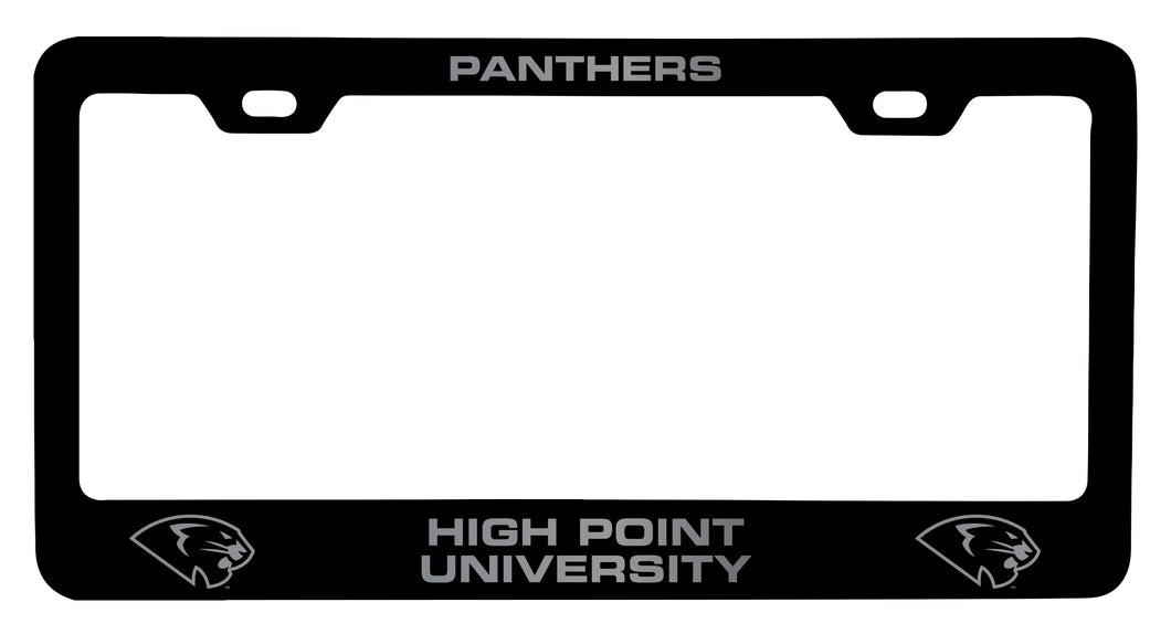High Point University Engraved Metal License Plate Frame Black Officially Licensed Collegiate Product Black