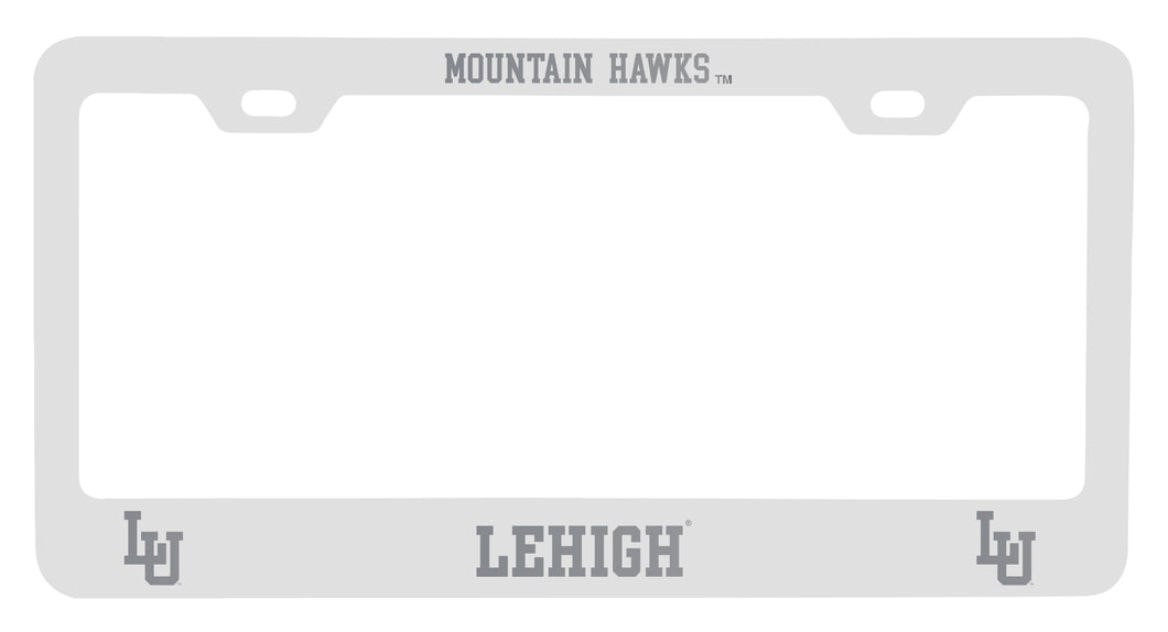 Lehigh University Mountain Hawks Engraved Metal License Plate Frame Black Officially Licensed Collegiate Product Black
