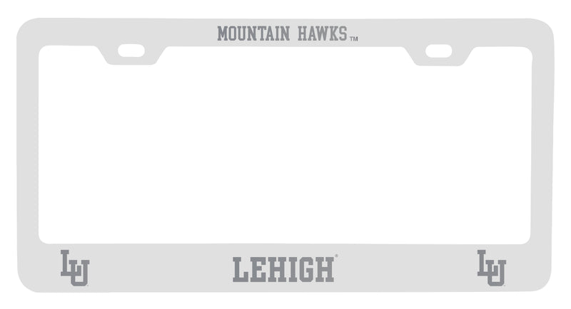 Lehigh University Mountain Hawks Engraved Metal License Plate Frame Black Officially Licensed Collegiate Product Black