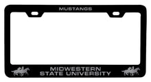 Load image into Gallery viewer, Midwestern State University Mustangs NCAA Laser-Engraved Metal License Plate Frame - Choose Black or White Color
