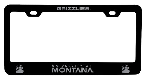 Montana University Engraved Metal License Plate Frame Black Officially Licensed Collegiate Product Black