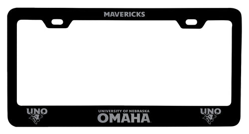 Nebraska at Omaha Engraved Metal License Plate Frame Black Officially Licensed Collegiate Product Black