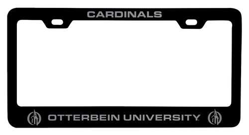 Otterbein University Engraved Metal License Plate Frame Black Officially Licensed Collegiate Product Black
