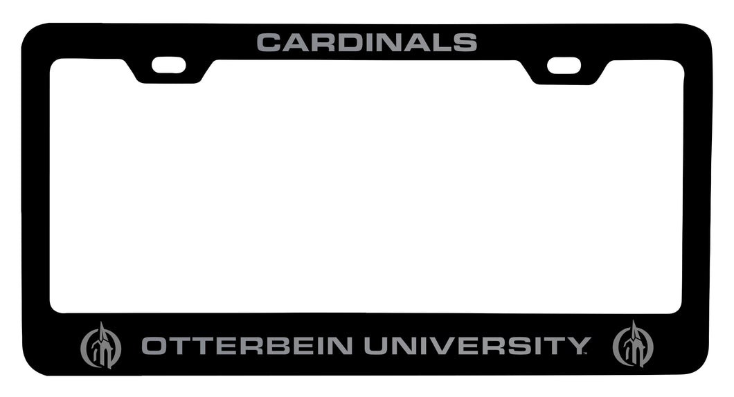 Otterbein University Engraved Metal License Plate Frame Black Officially Licensed Collegiate Product Black