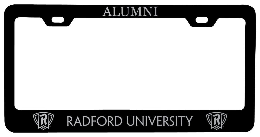 Radford University Highlanders Alumni Engraved Metal License Plate Frame Black Officially Licensed