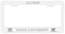 Load image into Gallery viewer, Rider University Broncs Alumni Engraved Metal License Plate Frame Officially Licensed
