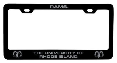 Rhode Island University Engraved Metal License Plate Frame Black Officially Licensed Collegiate Product Black