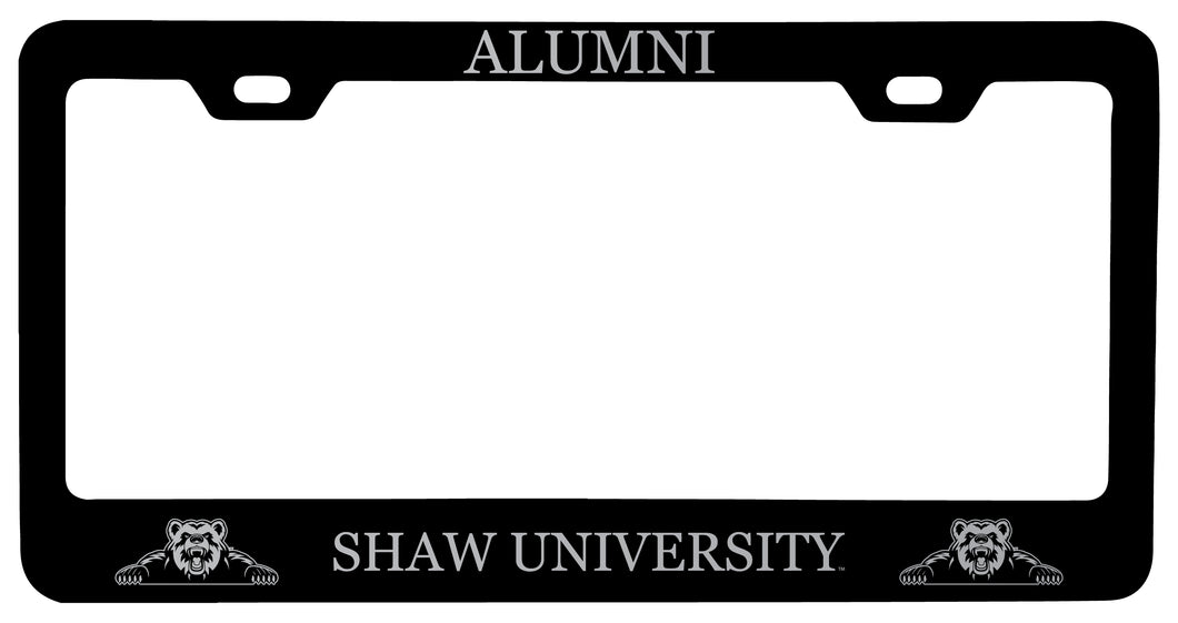 Shaw University Bears Alumni Engraved Metal License Plate Frame