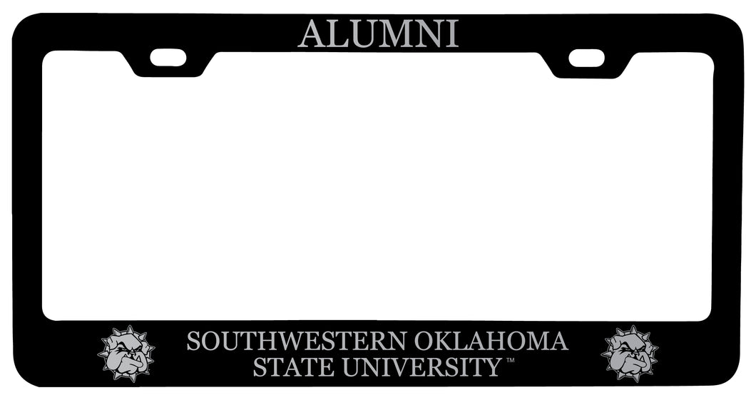 Southwestern Oklahoma State University Alumni Engraved Metal License Plate Frame